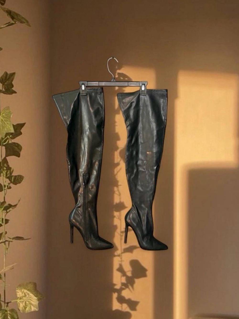 Fashion nova Black Over-the-Knee Stiletto Boots